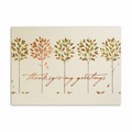 Golden Thanksgiving Trees Thanksgiving Card - Ecru Unlined Fastick Envelope